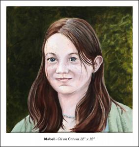 Mabel portrait Oil on canvas 12" x 12"